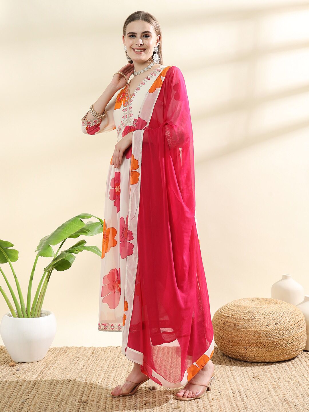 KPD 9014 Alia Cut Faux Georgette Kurti With Bottom Dupatta Wholesale Clothing Suppliers In India 